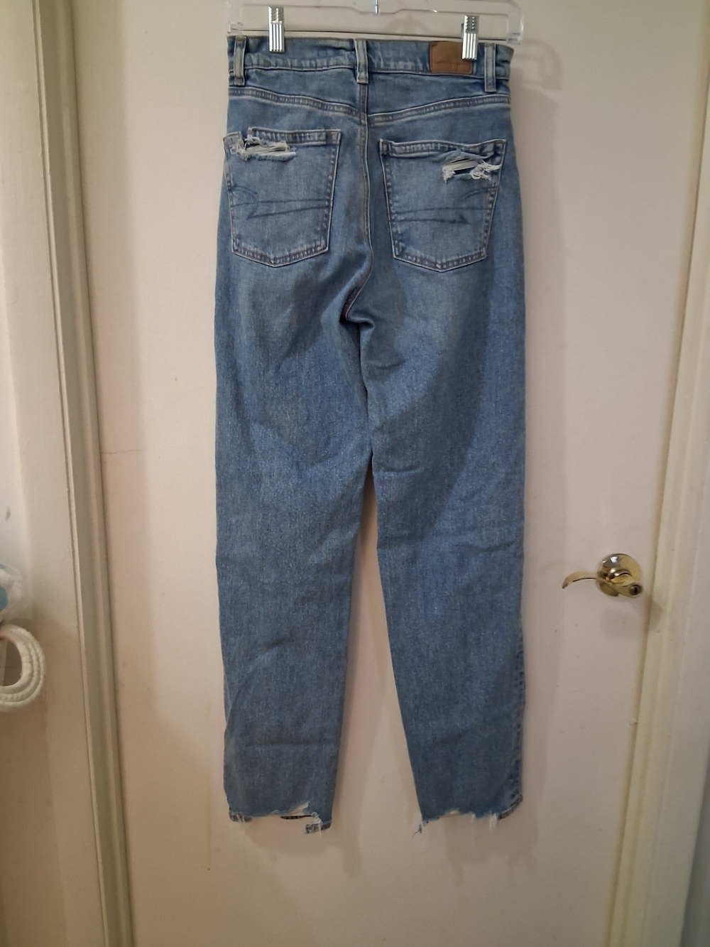 American Eagle Outfitters Strigid High Rise Baggy Straight Distressed Jeans - Picture 2 of 11